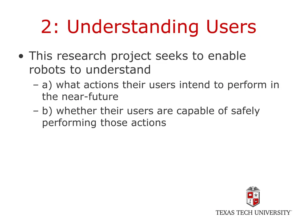 2 understanding users