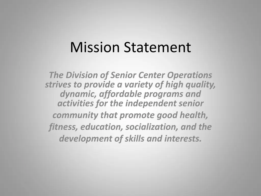 mission statement