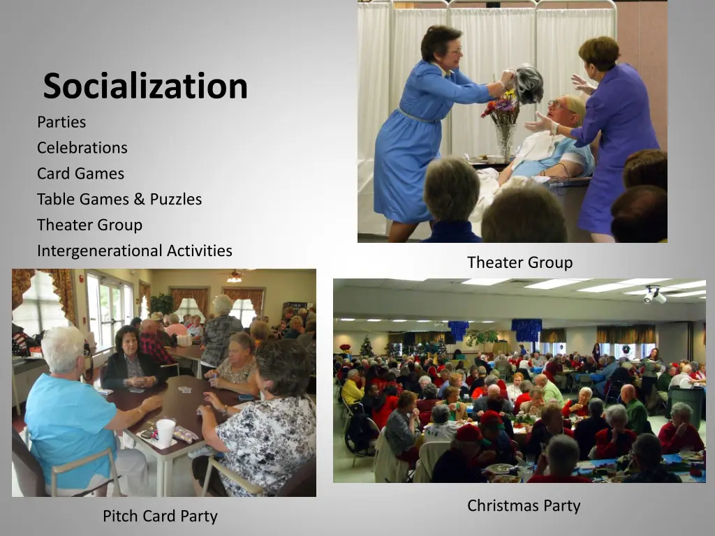 socialization parties celebrations card games