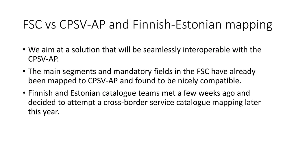 fsc vs cpsv ap and finnish estonian mapping