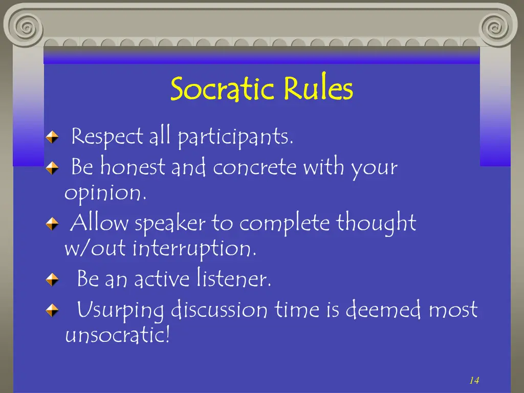 socratic rules socratic rules