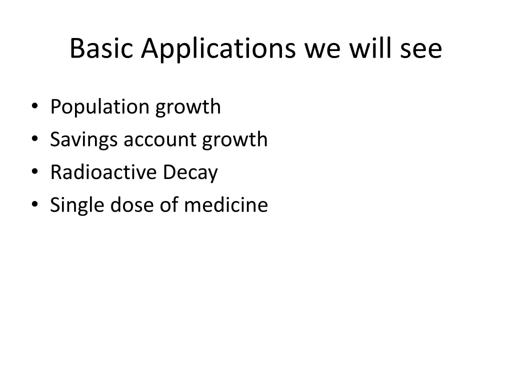 basic applications we will see