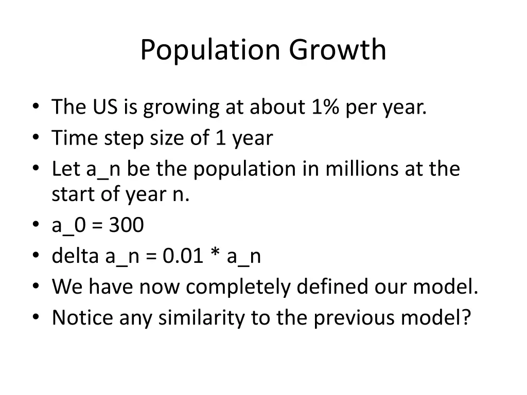 population growth