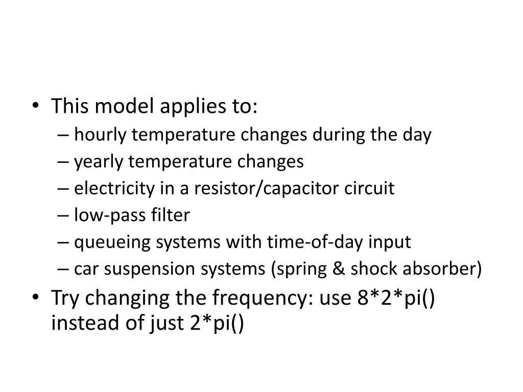 this model applies to hourly temperature changes