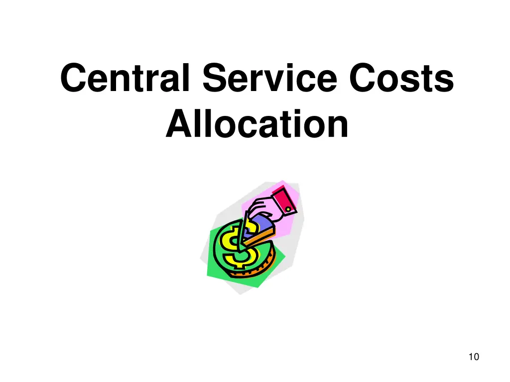 central service costs allocation