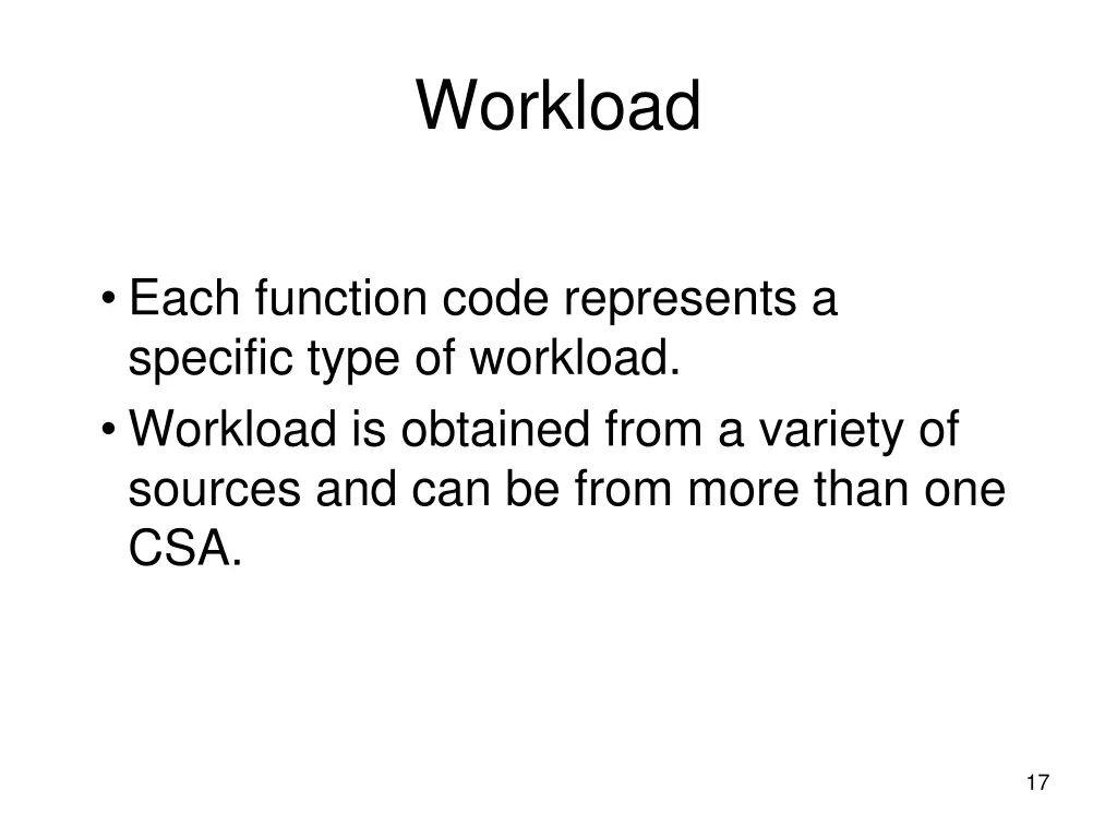 workload