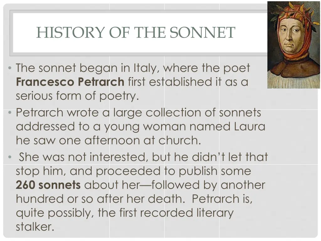 history of the sonnet