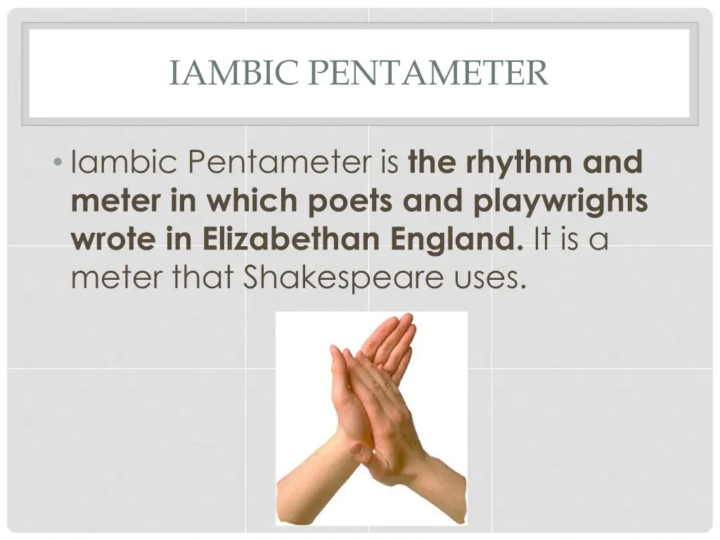 iambic pentameter