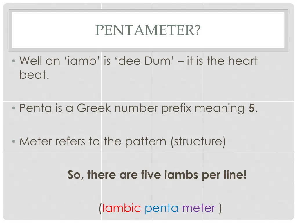 pentameter