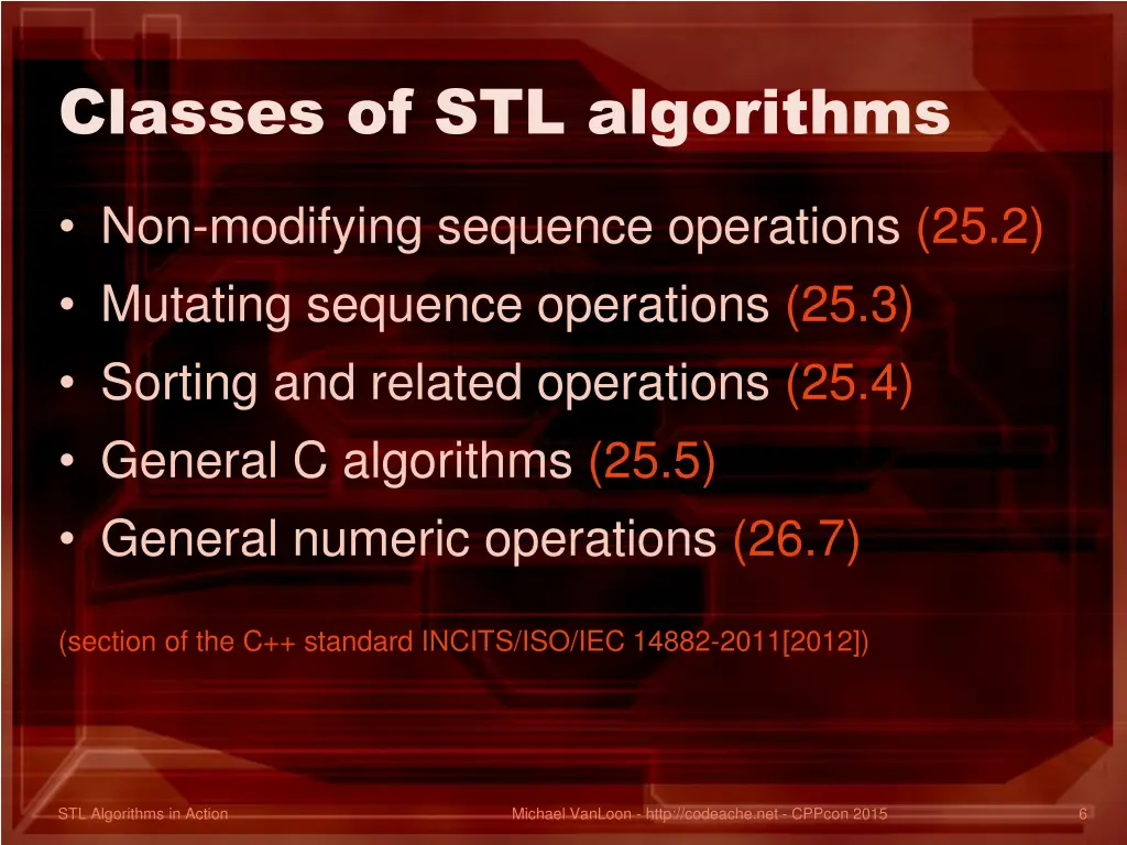 classes of stl algorithms