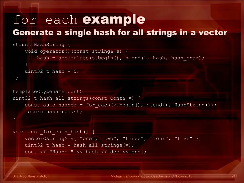 for each example generate a single hash 3