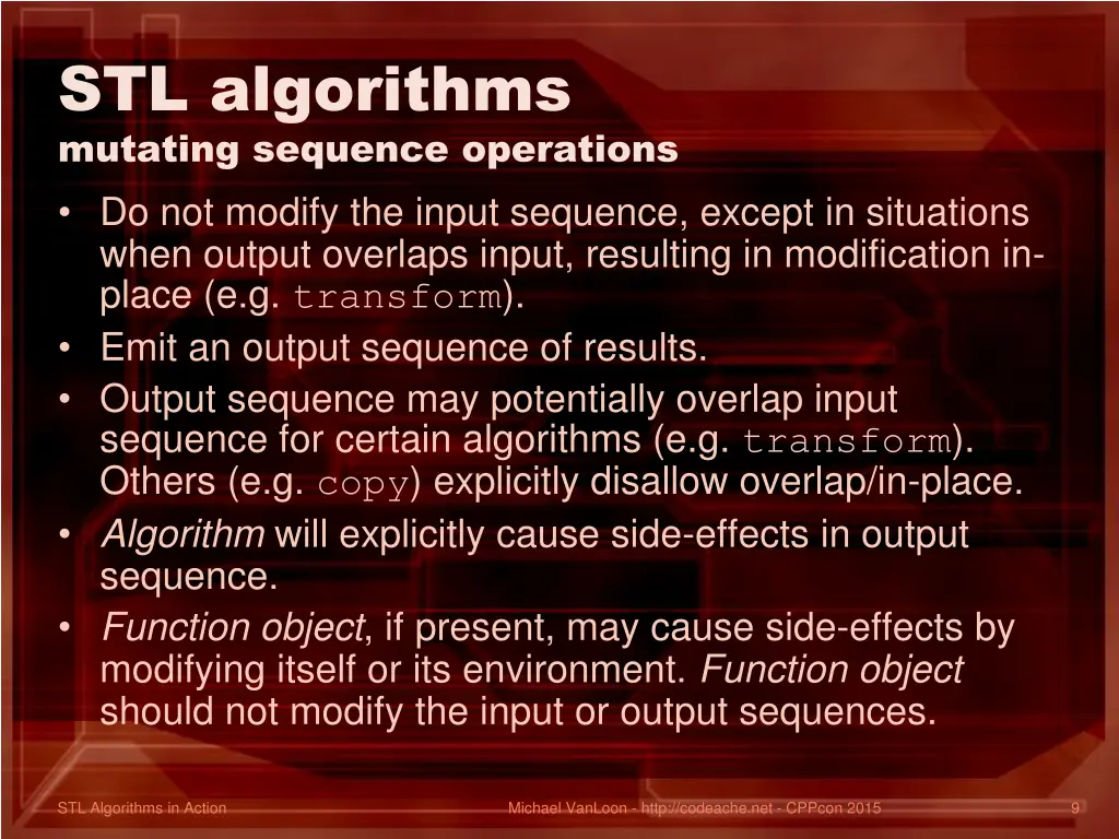 stl algorithms mutating sequence operations