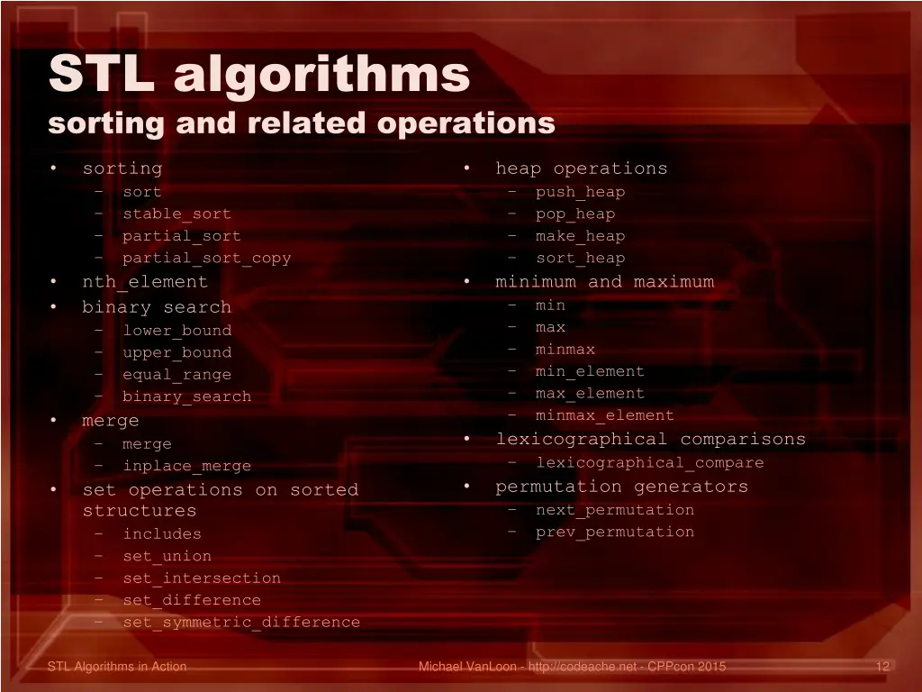 stl algorithms sorting and related operations 1