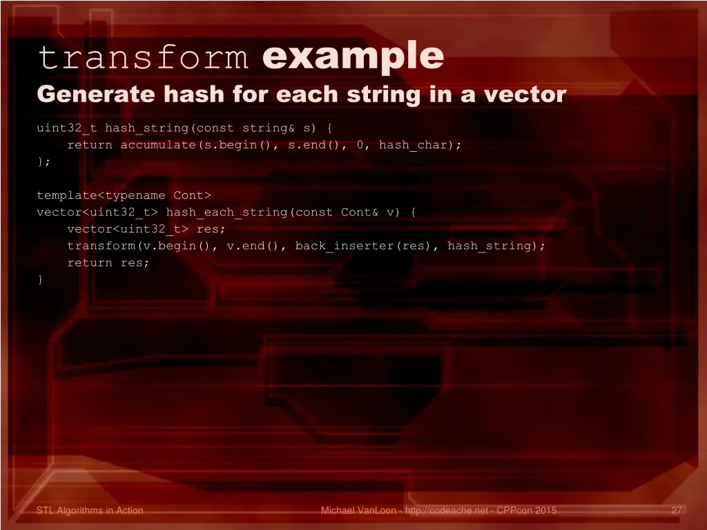 transform example generate hash for each string 1