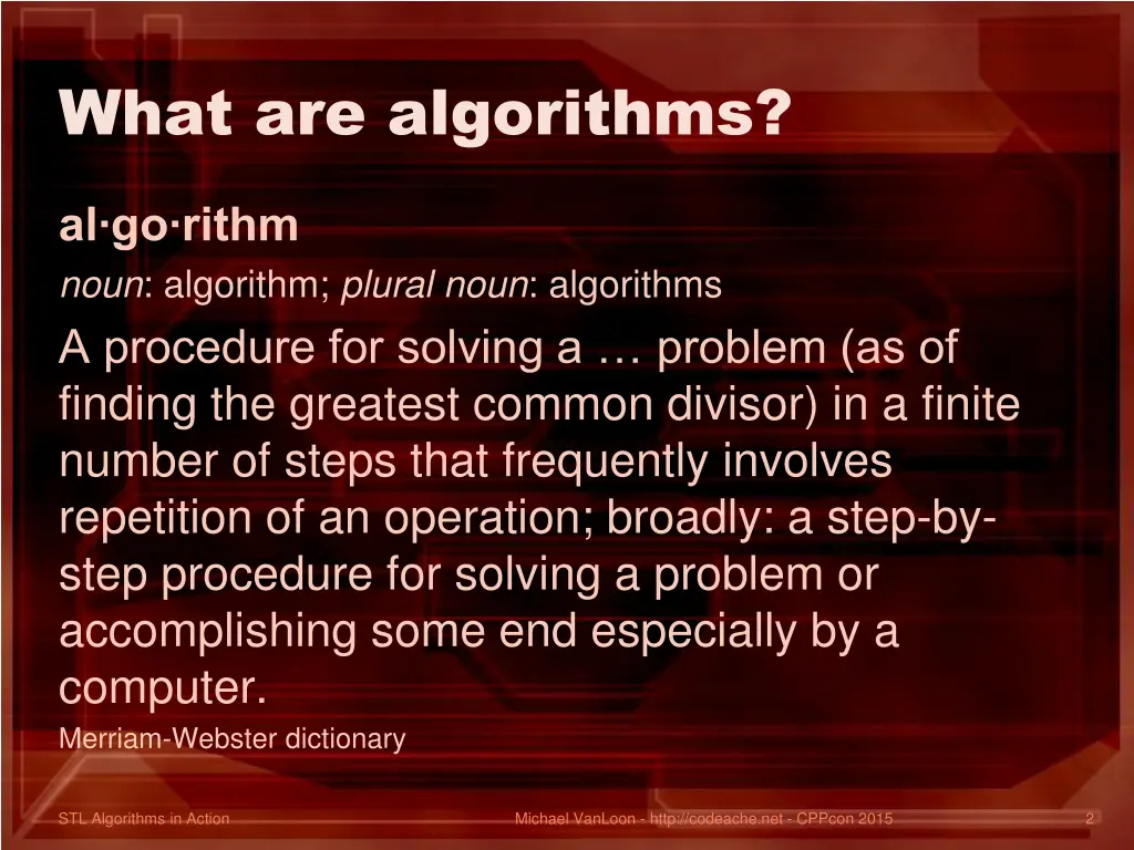 what are algorithms