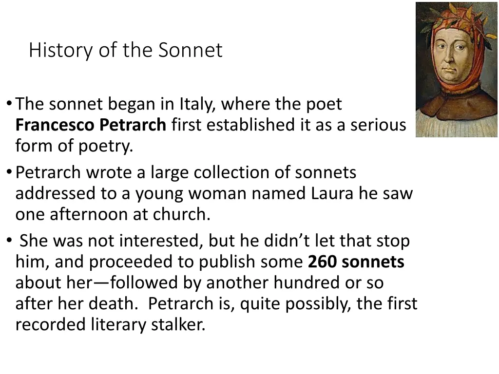 history of the sonnet