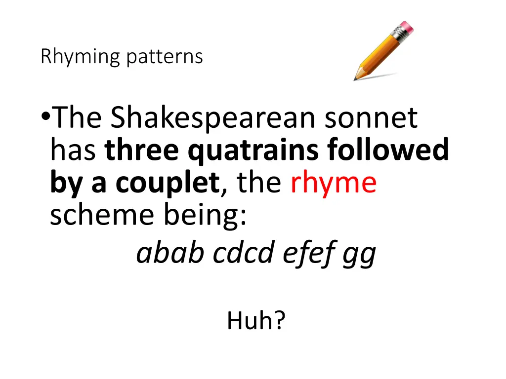 rhyming patterns