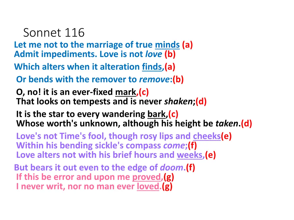 sonnet 116 let me not to the marriage of true