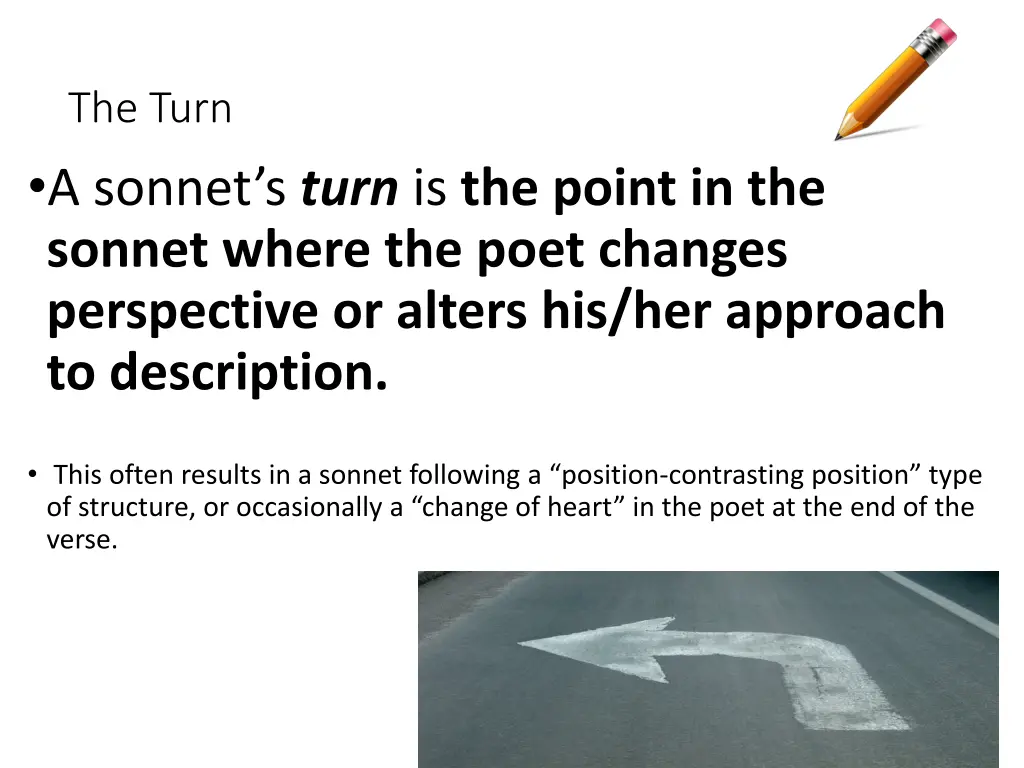 the turn a sonnet s turn is the point