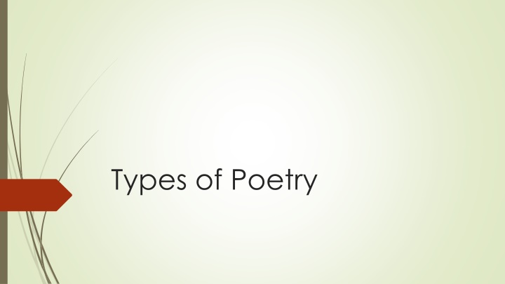 types of poetry