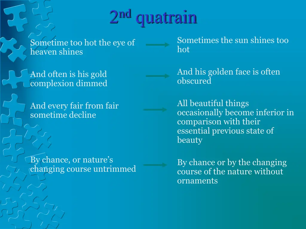 2 nd quatrain