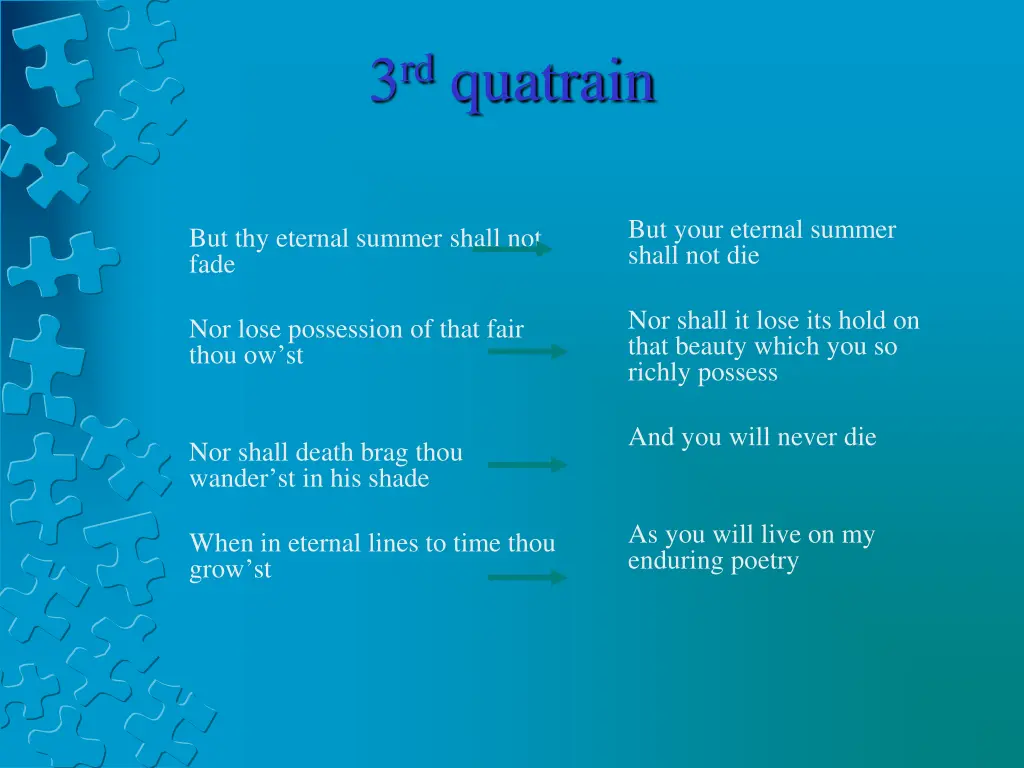 3 rd quatrain