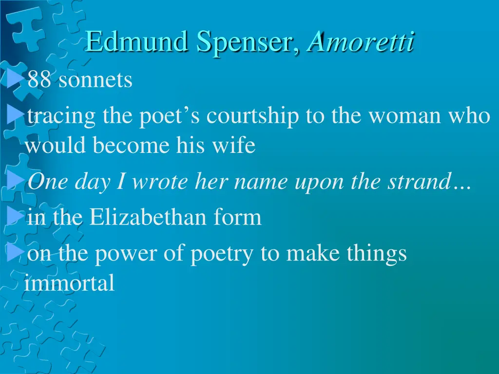 edmund spenser amoretti 88 sonnets tracing