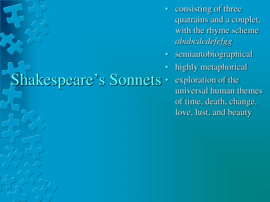 shakespeare s sonnets