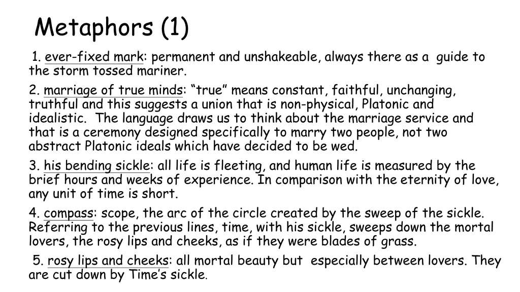 metaphors 1 1 ever fixed mark permanent