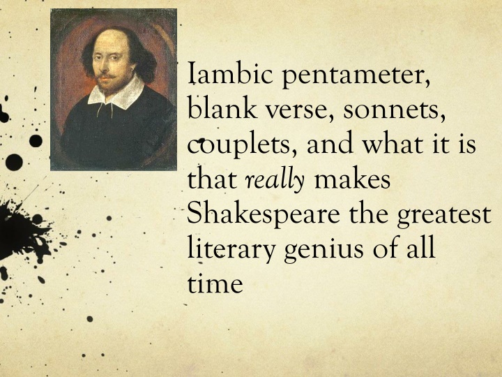 iambic pentameter blank verse sonnets couplets