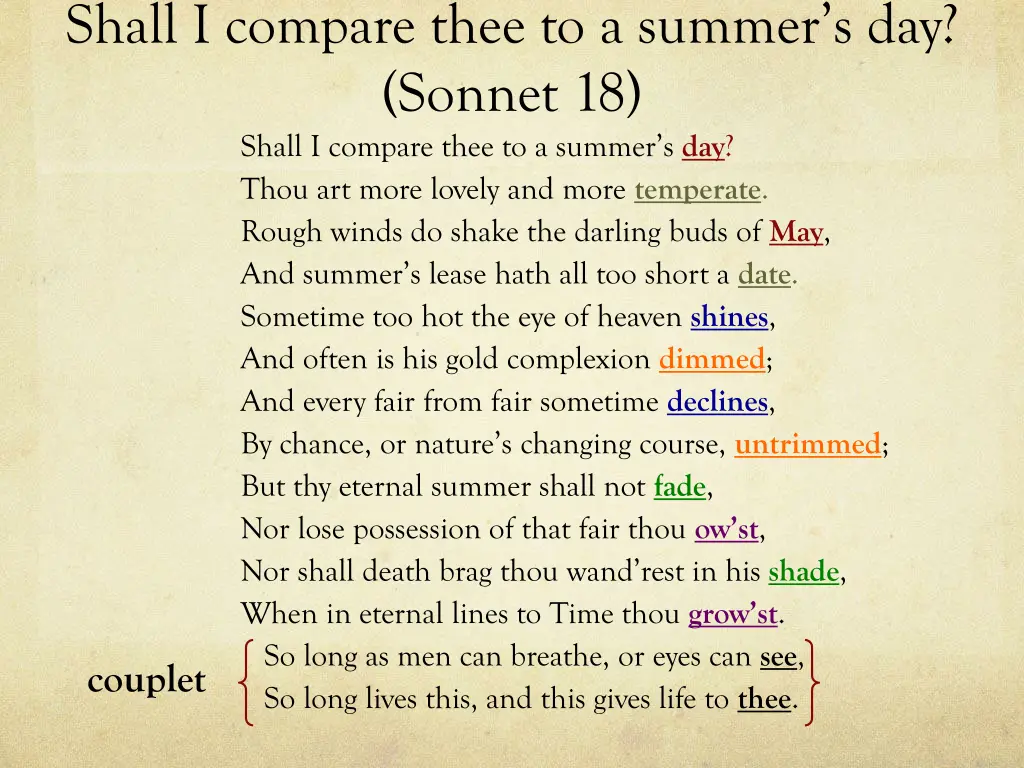 shall i compare thee to a summer s day sonnet