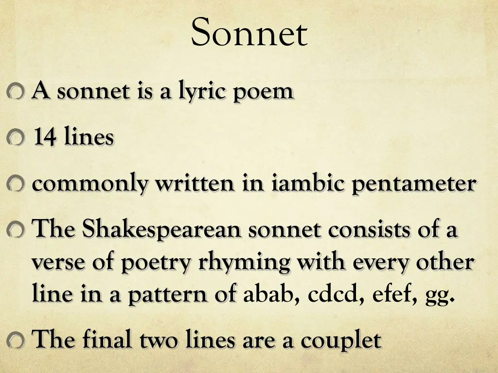 sonnet