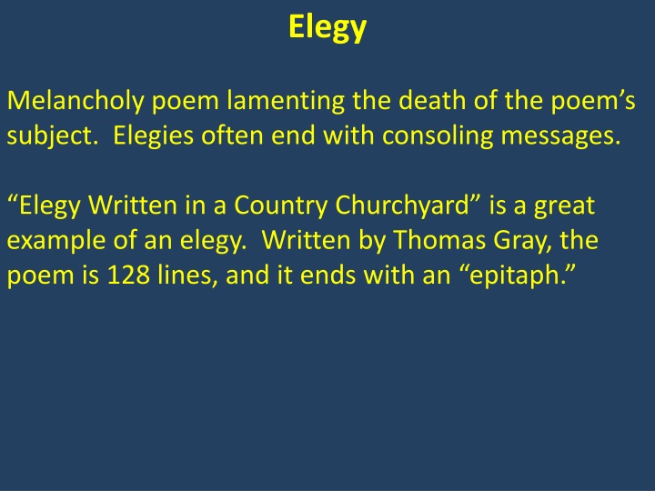 elegy