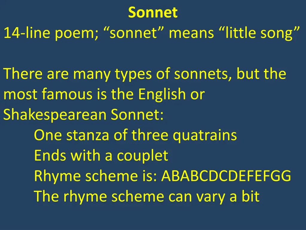 sonnet