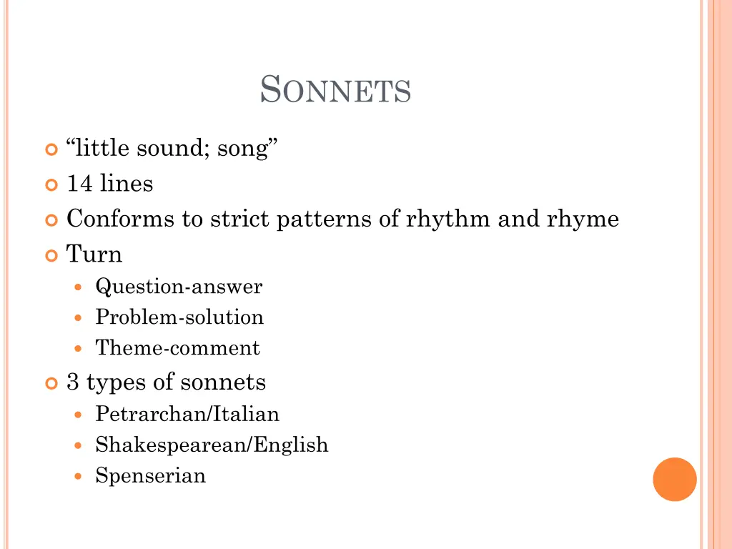 s onnets