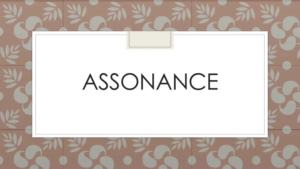 assonance