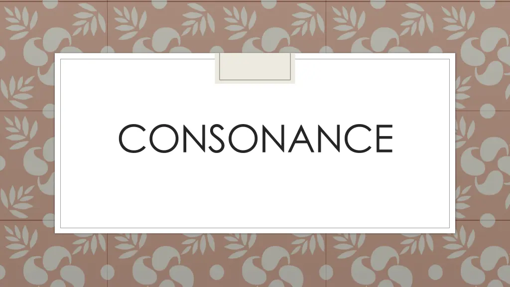 consonance