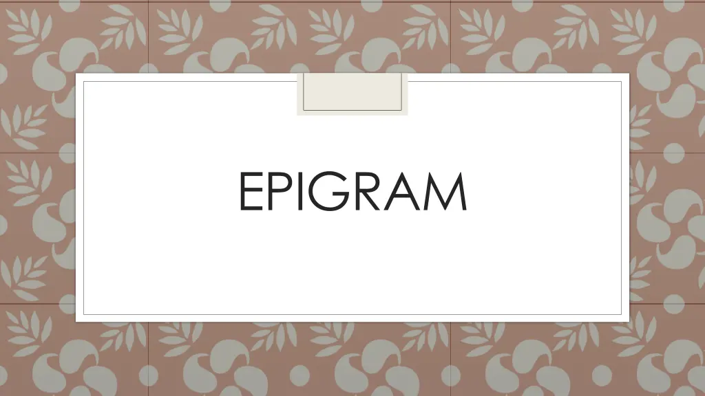 epigram