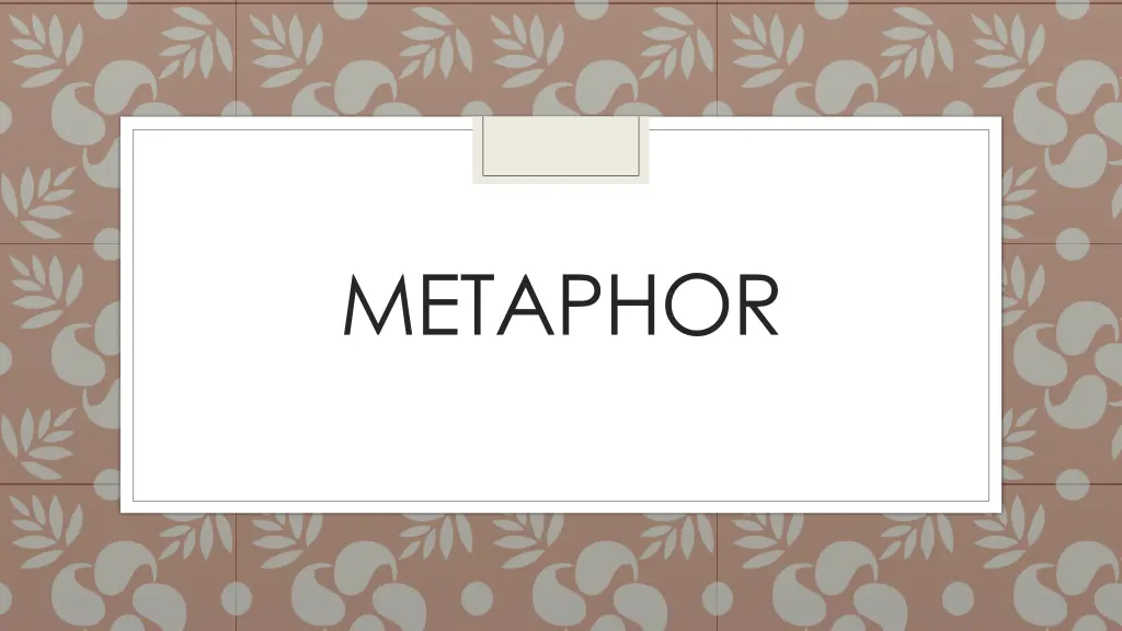 metaphor