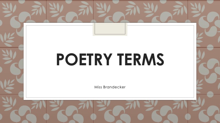 poetry terms