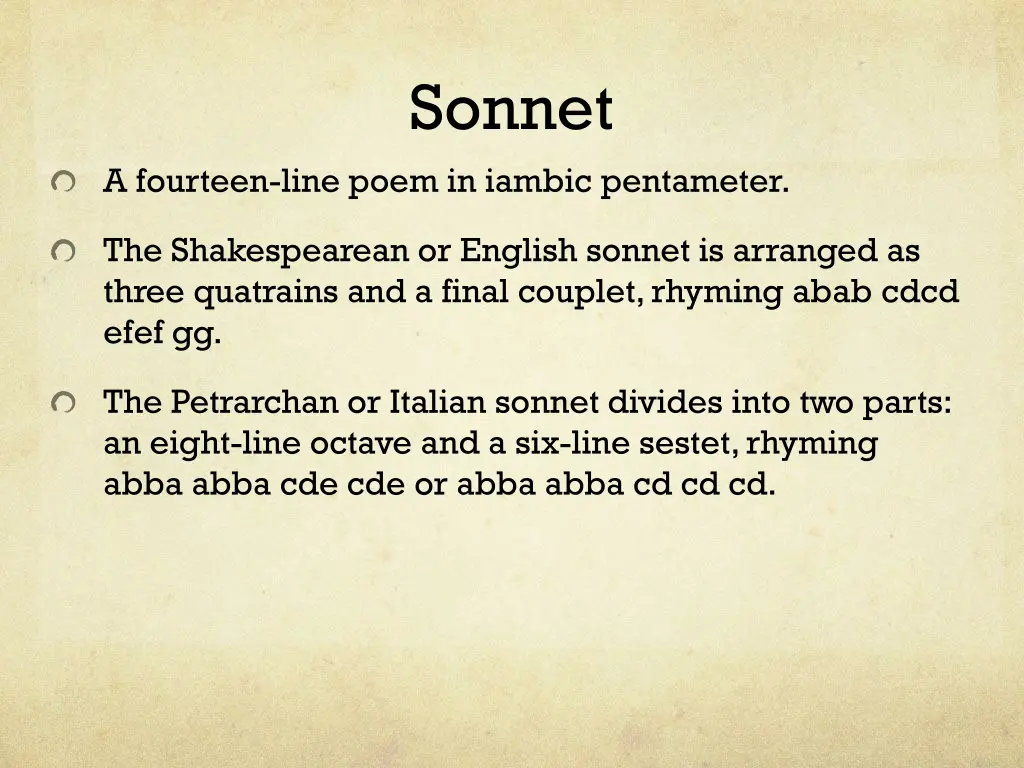 sonnet