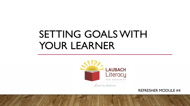 setting goals with your learner