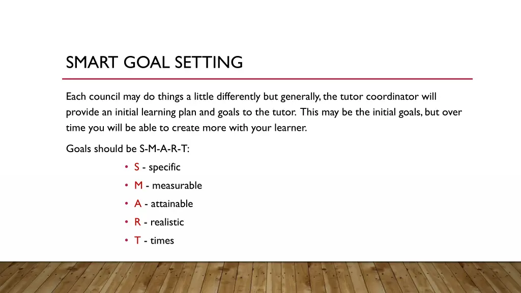 smart goal setting