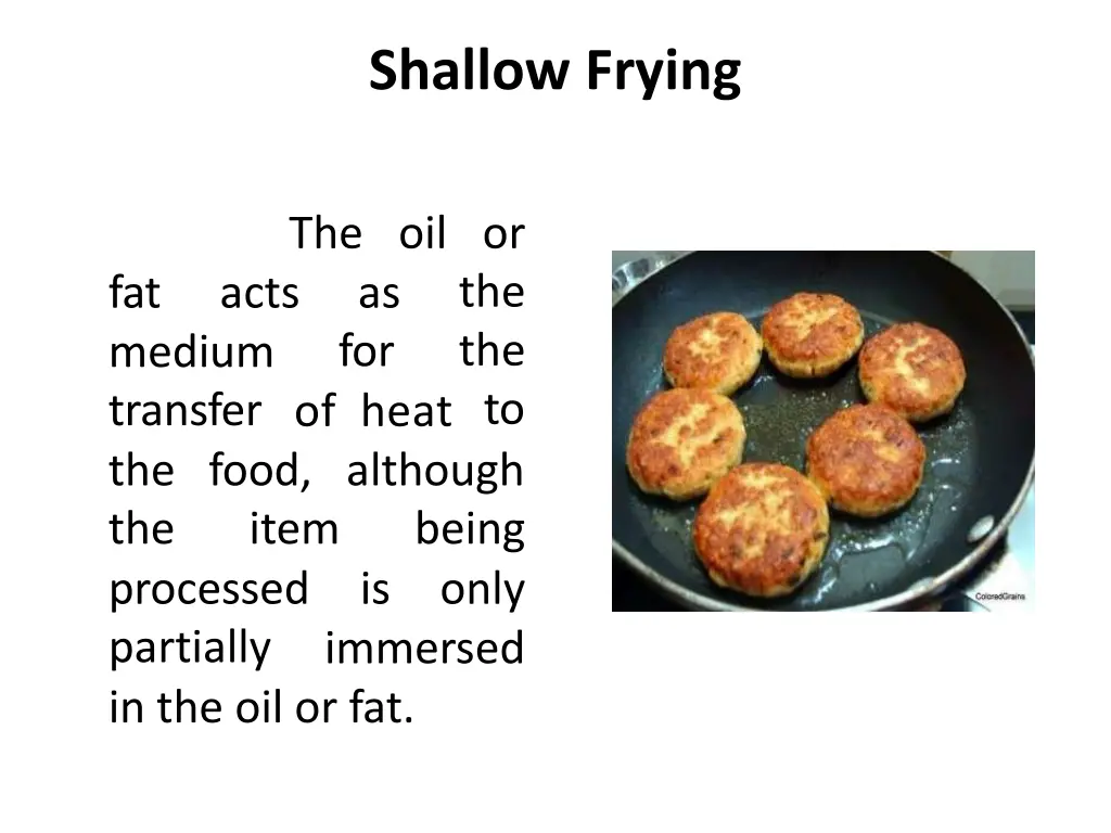 shallow frying