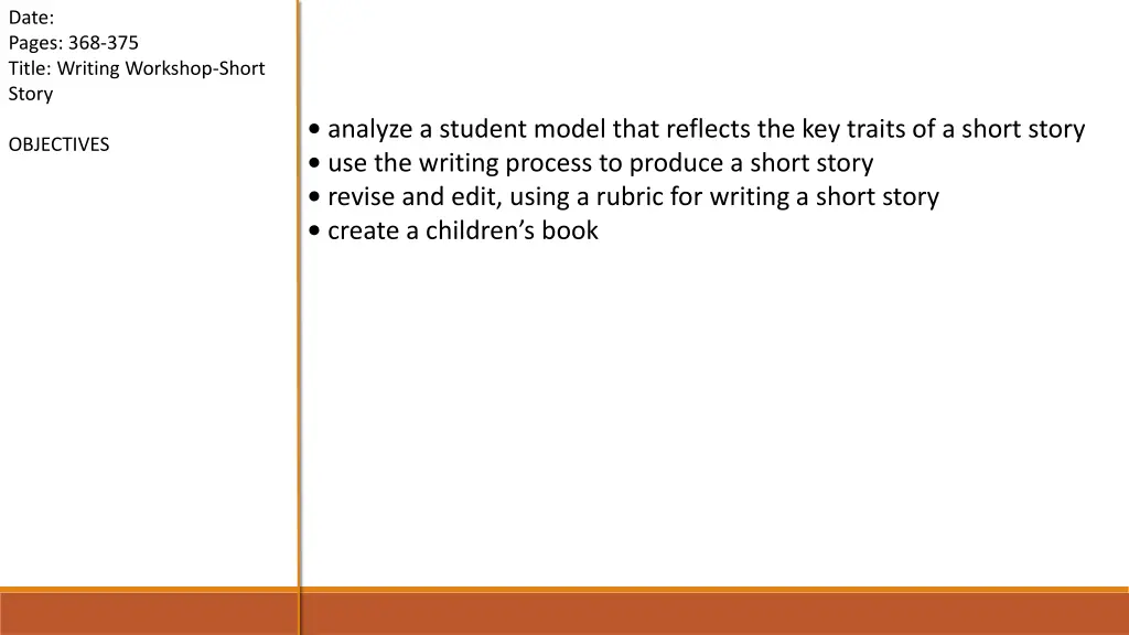 date pages 368 375 title writing workshop short