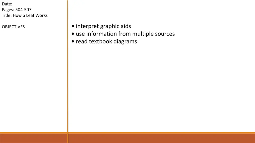 date pages 504 507 title how a leaf works