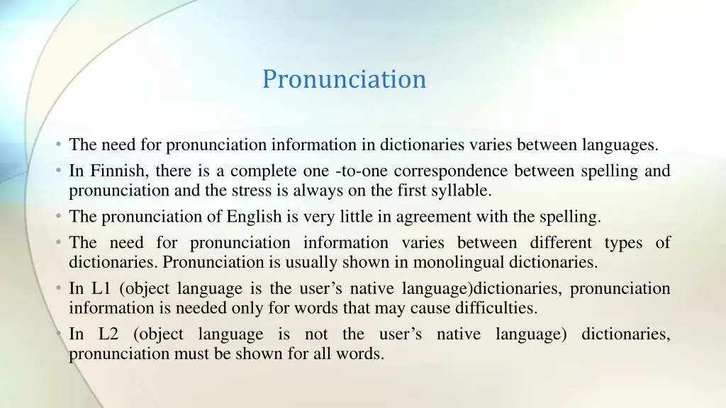 pronunciation