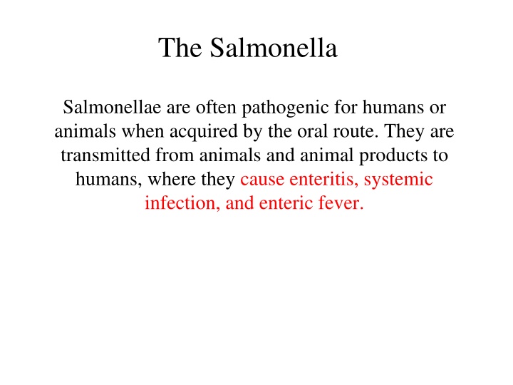 the salmonella