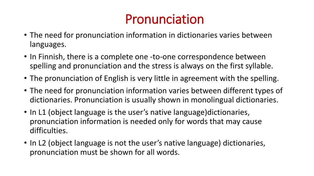 pronunciation pronunciation