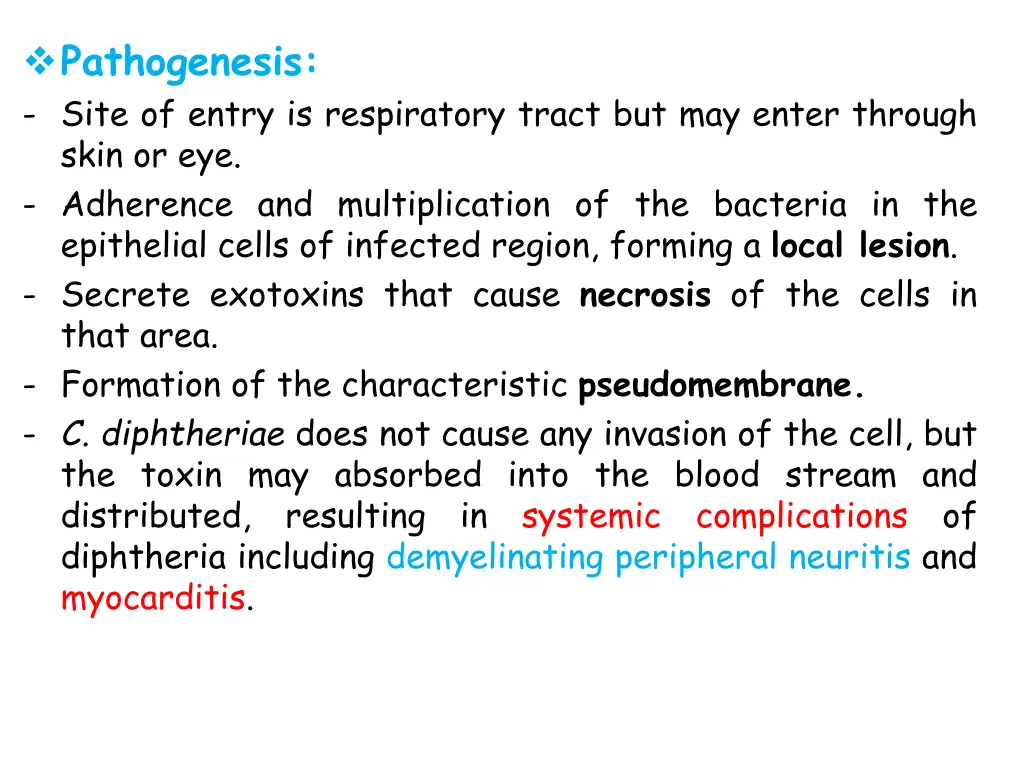 pathogenesis site of entry is respiratory tract